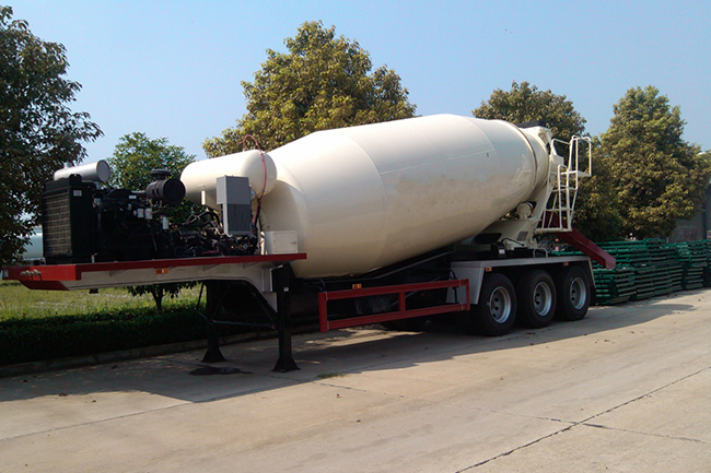 12m3 concrete mixer semi trailer